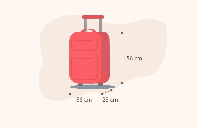 Stalux Airlines quy dinh kich thuoc toi da thuong la 56cm dai x 36cm rong x 23cm 1