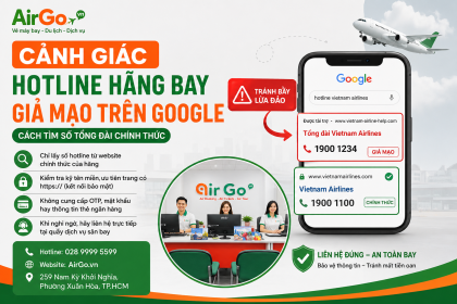 Canh giac hotline hang bay gia mao tren Google Cach tim so tong dai chinh thuc