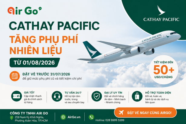 Cathay Pacific tang phu phi nhien lieu tu 1.8.2026