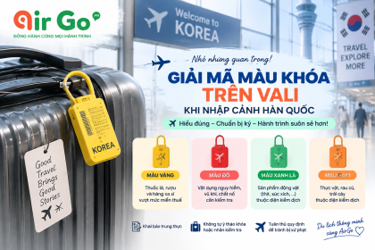 Giải mã màu khóa trên vali khi nhập cảnh Hàn Quốc