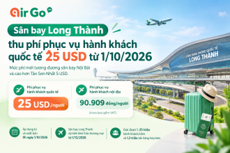 Sân bay Long Thành thu phí phục vụ hành khách quốc tế 25 USD từ 1.10.2026