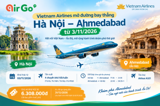 Vietnam Airlines mo duong bay Ha Noi – Ahmedabad tu 3.11